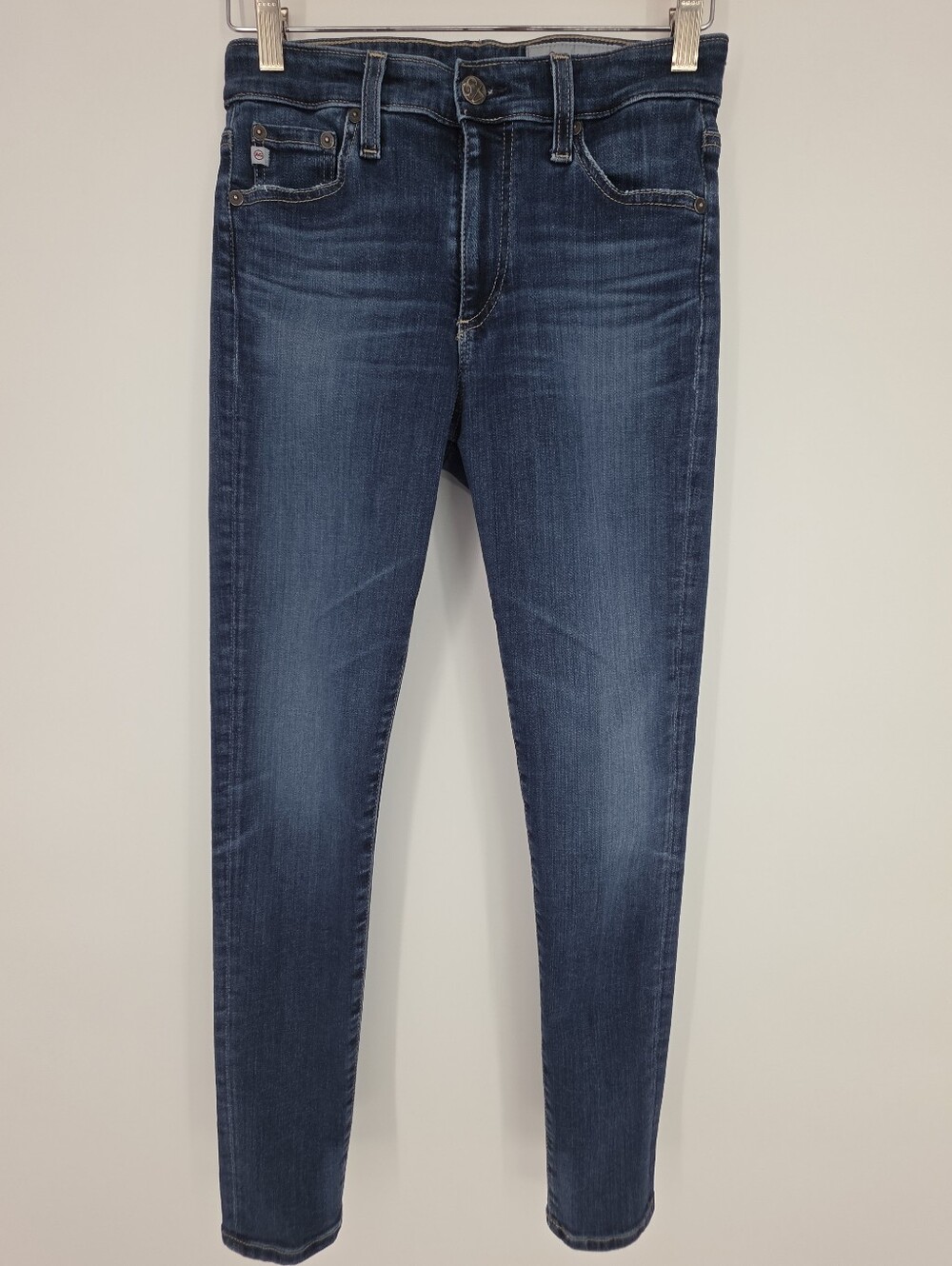 AG Farrah Skinny Ankle High Rise Jeans Women 26R Medium Wash Stretch